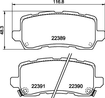 Mintex MDB3843 - Set placute frana,frana disc aaoparts.ro