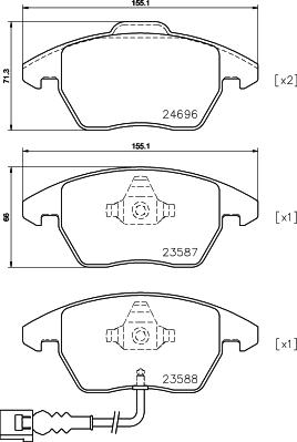 Mintex MDB3824 - Set placute frana,frana disc aaoparts.ro