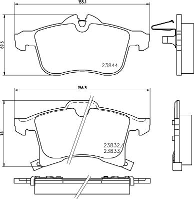 Mintex MDB2633 - Set placute frana,frana disc aaoparts.ro