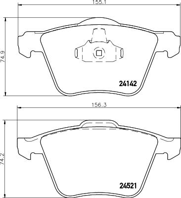 Mintex MDB2849 - Set placute frana,frana disc aaoparts.ro