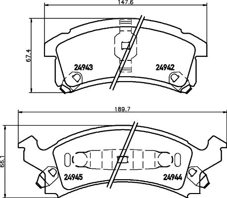 Mintex MDB2398 - Set placute frana,frana disc aaoparts.ro