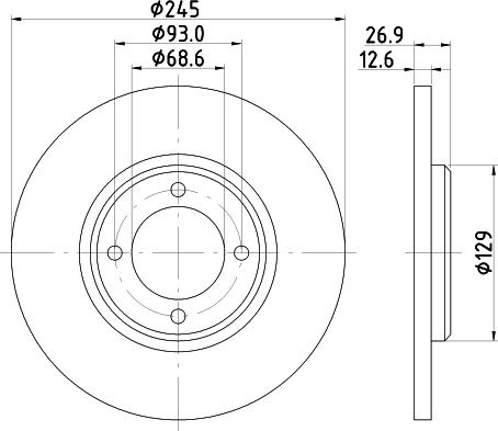 Mintex MDC93 - Disc frana aaoparts.ro