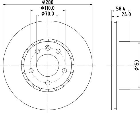 Mintex MDC970 - Disc frana aaoparts.ro