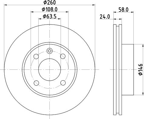 Mintex MDC438 - Disc frana aaoparts.ro
