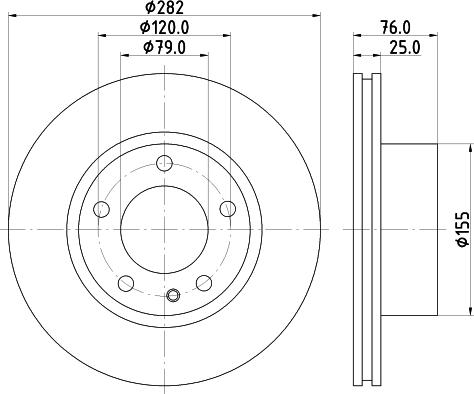 Mintex MDC472 - Disc frana aaoparts.ro