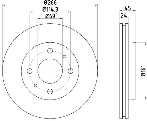 Mintex MDC673 - Disc frana aaoparts.ro