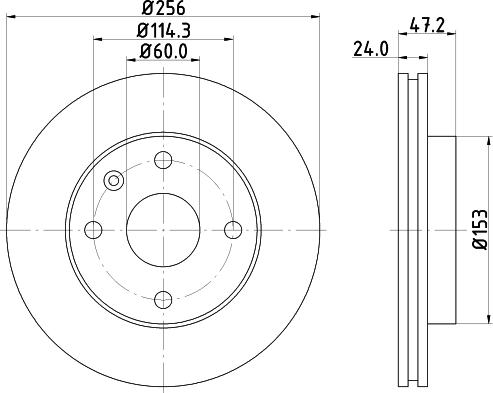 Mintex MDC1990 - Disc frana aaoparts.ro