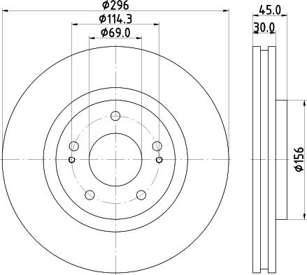 Mintex MDC1944 - Disc frana aaoparts.ro