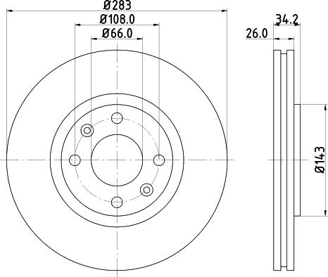 Mintex MDC1492 - Disc frana aaoparts.ro