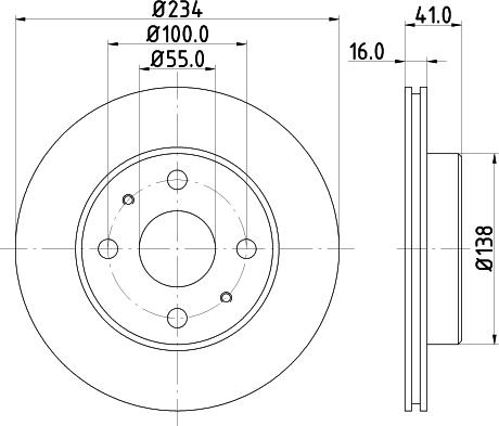 Mintex MDC1400 - Disc frana aaoparts.ro
