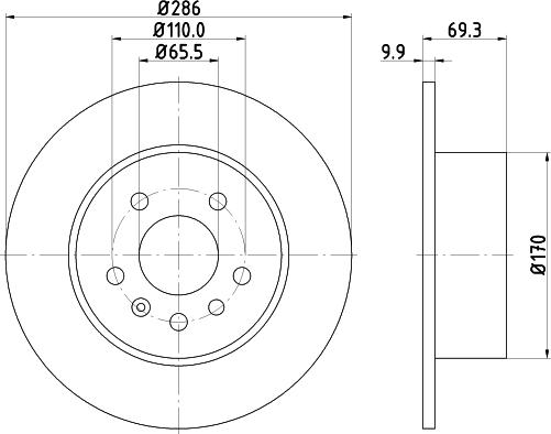 Mintex MDC1045 - Disc frana aaoparts.ro