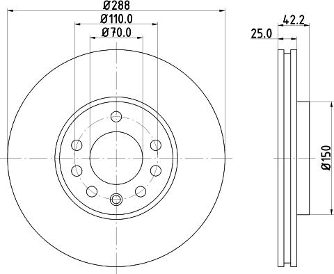 Mintex MDC1009 - Disc frana aaoparts.ro