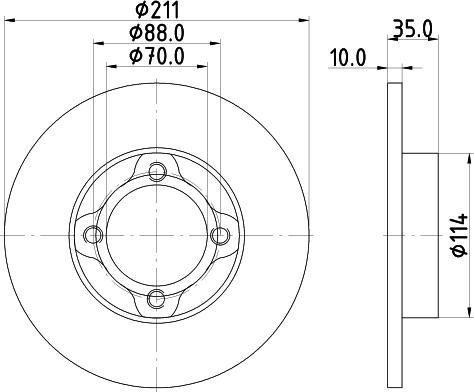 Mintex MDC1102 - Disc frana aaoparts.ro