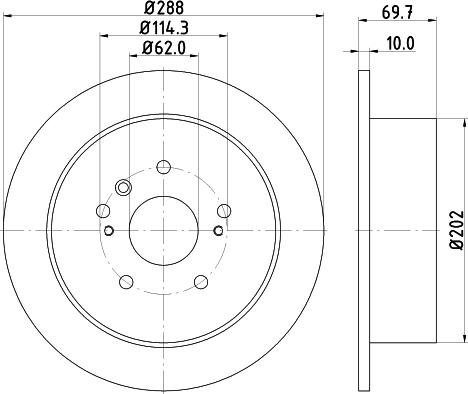 Mintex MDC1857 - Disc frana aaoparts.ro
