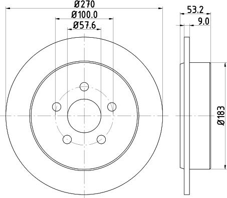 Mintex MDC1330 - Disc frana aaoparts.ro