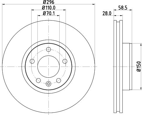 Mintex MDC865 - Disc frana aaoparts.ro