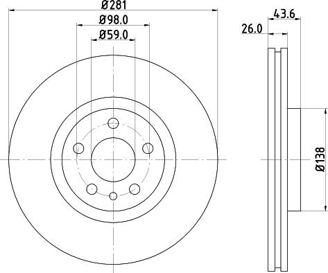 Mintex MDC827 - Disc frana aaoparts.ro