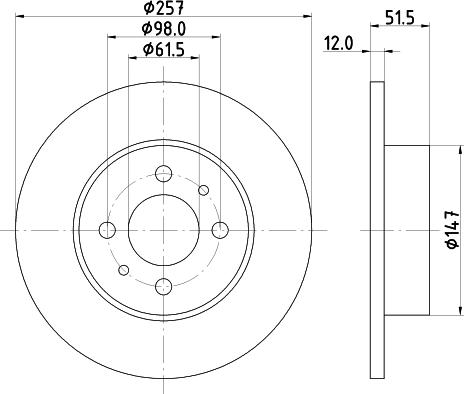 Mintex MDC249 - Disc frana aaoparts.ro