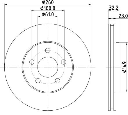 Mintex MDC2643 - Disc frana aaoparts.ro