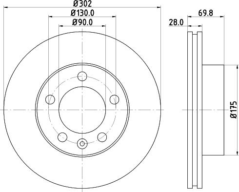 Mintex MDC2240 - Disc frana aaoparts.ro