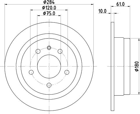 Mintex MDC271 - Disc frana aaoparts.ro