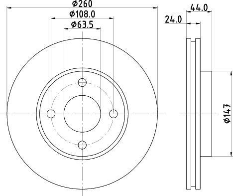 Mintex MDC799 - Disc frana aaoparts.ro