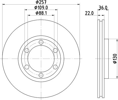 Mintex MDC738 - Disc frana aaoparts.ro