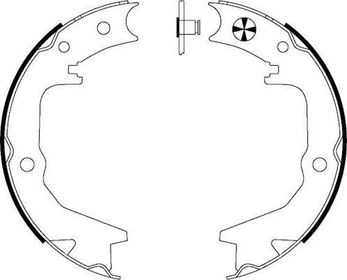 Mintex MFR518 - Set saboti frana, frana de mana aaoparts.ro