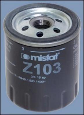 MISFAT Z103 - Filtru ulei aaoparts.ro