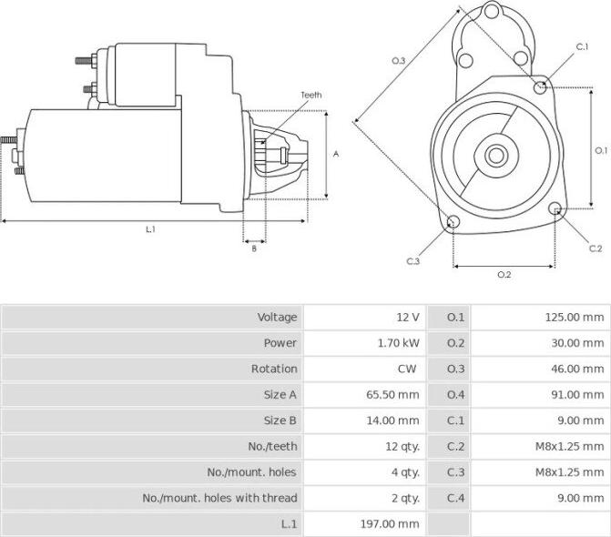 Mitsubishi M0T22473 - Starter aaoparts.ro