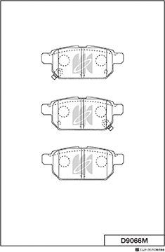 MK Kashiyama D9066M - Set placute frana,frana disc aaoparts.ro