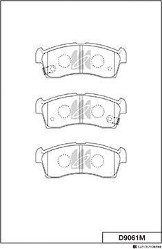 MK Kashiyama D9061M - Set placute frana,frana disc aaoparts.ro