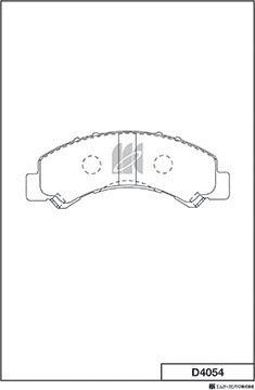 MK Kashiyama D4054 - Set placute frana,frana disc aaoparts.ro