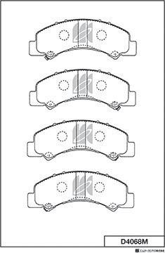 MK Kashiyama D4068M - Set placute frana,frana disc aaoparts.ro
