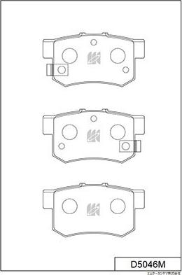 MK Kashiyama D5046M - Set placute frana,frana disc aaoparts.ro