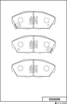 MK Kashiyama D5050M - Set placute frana,frana disc aaoparts.ro