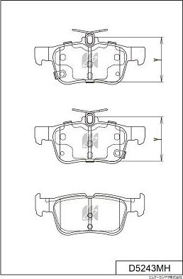 MK Kashiyama D5243MH - Set placute frana,frana disc aaoparts.ro