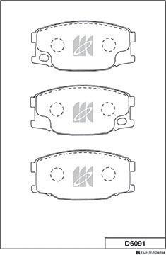 MK Kashiyama D6091 - Set placute frana,frana disc aaoparts.ro