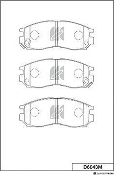 MK Kashiyama D6043M - Set placute frana,frana disc aaoparts.ro