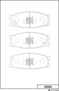 MK Kashiyama D6060 - Set placute frana,frana disc aaoparts.ro