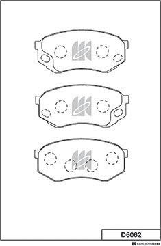 MK Kashiyama D6062 - Set placute frana,frana disc aaoparts.ro