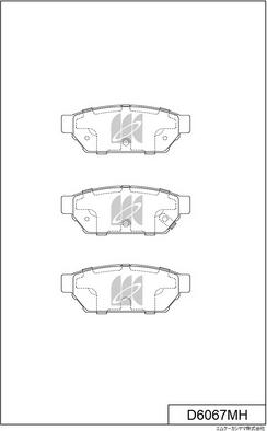 MK Kashiyama D6067MH - Set placute frana,frana disc aaoparts.ro