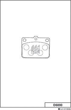 MK Kashiyama D6000 - Set placute frana,frana disc aaoparts.ro