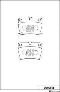 MK Kashiyama D6086M - Set placute frana,frana disc aaoparts.ro