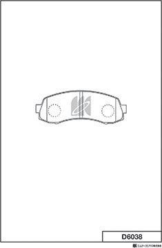 MK Kashiyama D6038 - Set placute frana,frana disc aaoparts.ro
