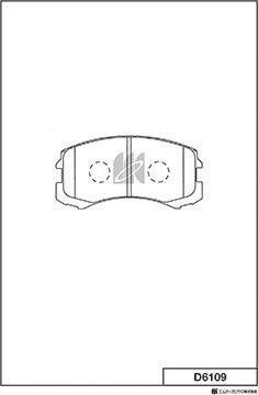 MK Kashiyama D6109 - Set placute frana,frana disc aaoparts.ro