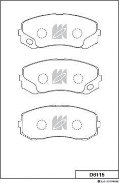 MK Kashiyama D6115 - Set placute frana,frana disc aaoparts.ro