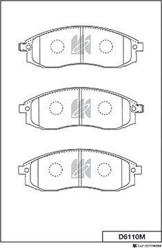 MK Kashiyama D6110M - Set placute frana,frana disc aaoparts.ro