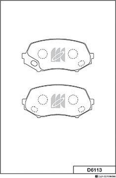MK Kashiyama D6113 - Set placute frana,frana disc aaoparts.ro