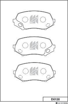 MK Kashiyama D6130 - Set placute frana,frana disc aaoparts.ro